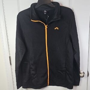 Crivit Men's Black Performance Jacket with Orange Trim Size‎ L